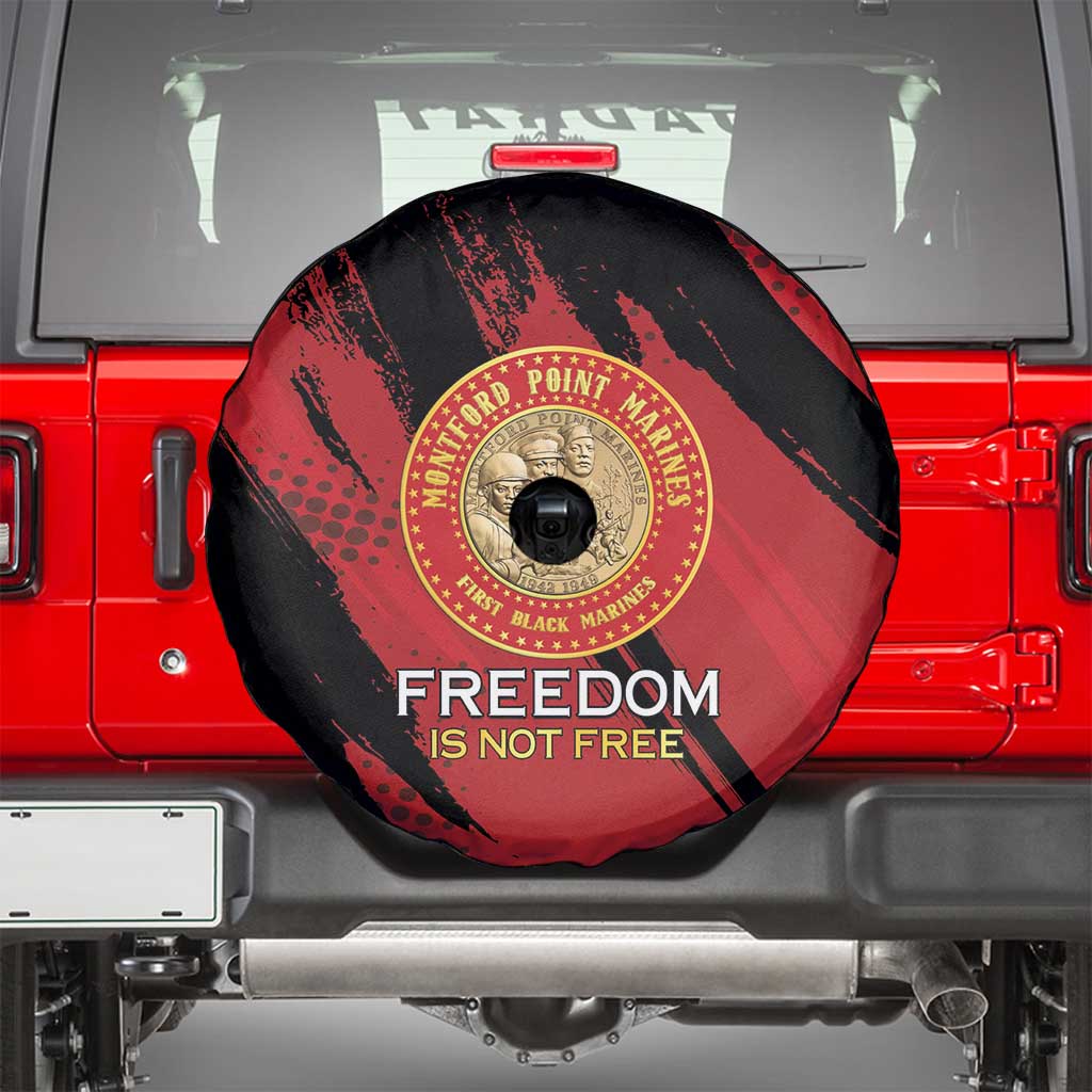 Proud to Honor Montford Point Marines Spare Tire Cover Freedom Is Not Free - Red - Wonder Print Shop