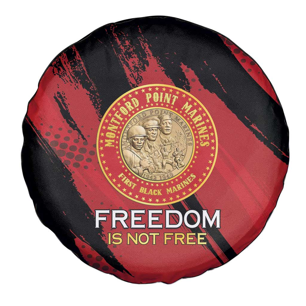 Proud to Honor Montford Point Marines Spare Tire Cover Freedom Is Not Free - Red - Wonder Print Shop