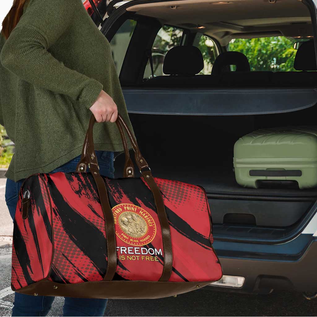 Proud to Honor Montford Point Marines Travel Bag Freedom Is Not Free - Red - Wonder Print Shop