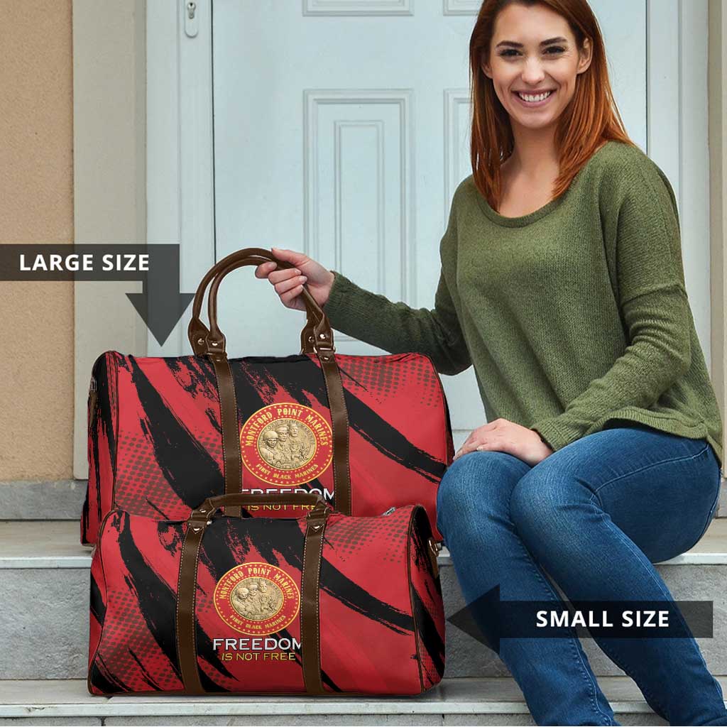 Proud to Honor Montford Point Marines Travel Bag Freedom Is Not Free - Red - Wonder Print Shop