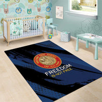 Proud to Honor Montford Point Marines Area Rug Freedom Is Not Free - Blue - Wonder Print Shop