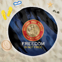 Proud to Honor Montford Point Marines Beach Blanket Freedom Is Not Free - Blue - Wonder Print Shop
