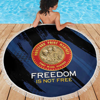 Proud to Honor Montford Point Marines Beach Blanket Freedom Is Not Free - Blue - Wonder Print Shop