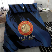 Proud to Honor Montford Point Marines Bedding Set Freedom Is Not Free - Blue - Wonder Print Shop