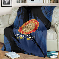Proud to Honor Montford Point Marines Blanket Freedom Is Not Free - Blue - Wonder Print Shop