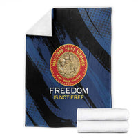 Proud to Honor Montford Point Marines Blanket Freedom Is Not Free - Blue - Wonder Print Shop