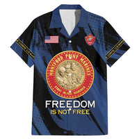 Personalized Proud to Honor Montford Point Marines Family Matching Mermaid Dress and Hawaiian Shirt Freedom Is Not Free - Blue - Wonder Print Shop