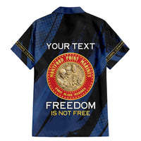 Personalized Proud to Honor Montford Point Marines Family Matching Mermaid Dress and Hawaiian Shirt Freedom Is Not Free - Blue - Wonder Print Shop