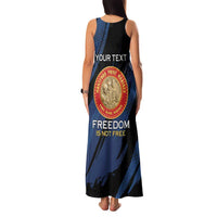 Personalized Proud to Honor Montford Point Marines Family Matching Tank Maxi Dress and Hawaiian Shirt Freedom Is Not Free - Blue - Wonder Print Shop
