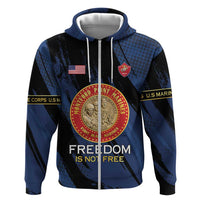Personalized Proud to Honor Montford Point Marines Hoodie Freedom Is Not Free - Blue - Wonder Print Shop
