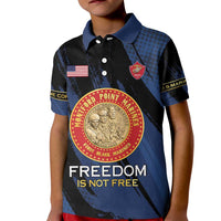 Personalized Proud to Honor Montford Point Marines Kid Polo Shirt Freedom Is Not Free - Blue - Wonder Print Shop