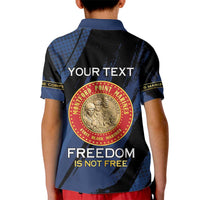 Personalized Proud to Honor Montford Point Marines Kid Polo Shirt Freedom Is Not Free - Blue - Wonder Print Shop