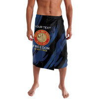 Personalized Proud to Honor Montford Point Marines Lavalava Freedom Is Not Free - Blue - Wonder Print Shop