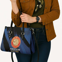 Proud to Honor Montford Point Marines Leather Bag Freedom Is Not Free - Blue - Wonder Print Shop