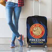 Proud to Honor Montford Point Marines Luggage Cover Freedom Is Not Free - Blue - Wonder Print Shop