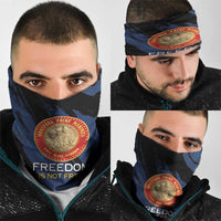 Proud to Honor Montford Point Marines Neck Gaiter Freedom Is Not Free - Blue - Wonder Print Shop