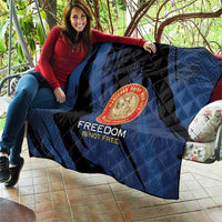 Proud to Honor Montford Point Marines Quilt Freedom Is Not Free - Blue - Wonder Print Shop