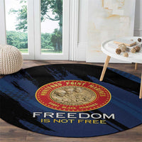 Proud to Honor Montford Point Marines Round Carpet Freedom Is Not Free - Blue - Wonder Print Shop