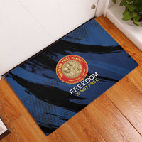 Proud to Honor Montford Point Marines Rubber Doormat Freedom Is Not Free - Blue - Wonder Print Shop