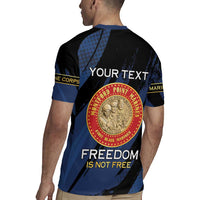 Personalized Proud to Honor Montford Point Marines Rugby Jersey Freedom Is Not Free - Blue - Wonder Print Shop