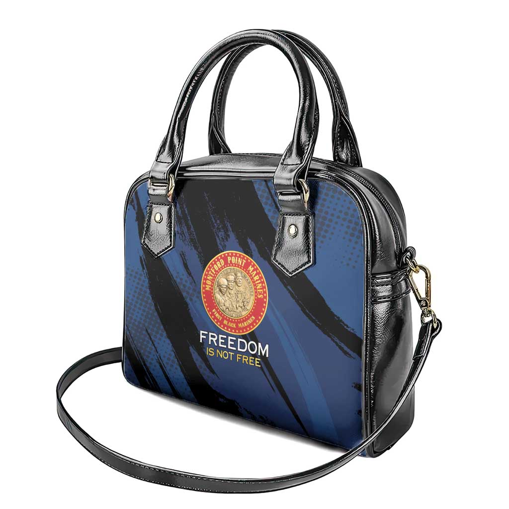 Proud to Honor Montford Point Marines Shoulder Handbag Freedom Is Not Free - Blue - Wonder Print Shop