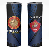 Personalized Proud to Honor Montford Point Marines Skinny Tumbler Freedom Is Not Free - Blue - Wonder Print Shop