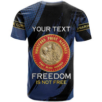 Personalized Proud to Honor Montford Point Marines T Shirt Freedom Is Not Free - Blue - Wonder Print Shop