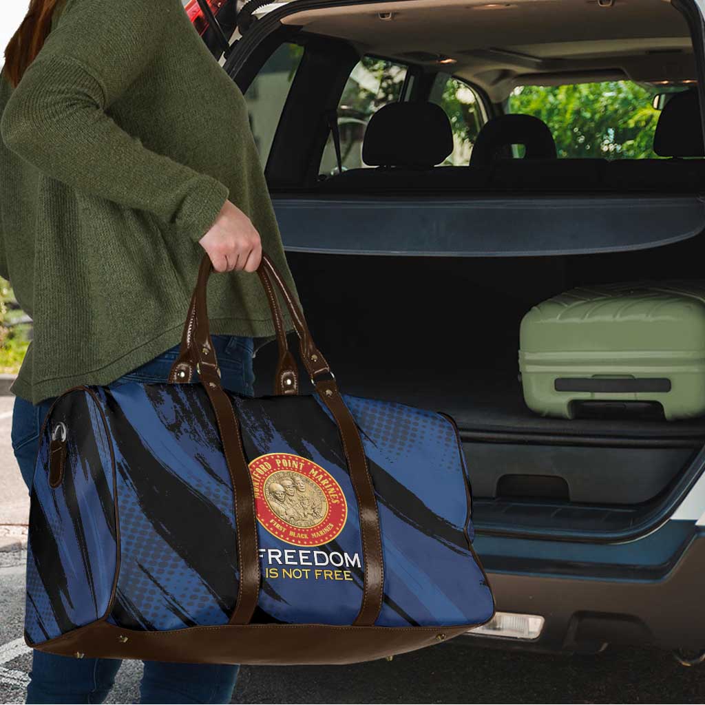 Proud to Honor Montford Point Marines Travel Bag Freedom Is Not Free - Blue - Wonder Print Shop