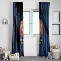 Proud to Honor Montford Point Marines Window Curtain Freedom Is Not Free - Blue - Wonder Print Shop