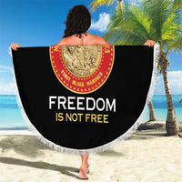 Proud to Honor Montford Point Marines Beach Blanket Freedom Is Not Free - Black - Wonder Print Shop