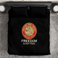 Proud to Honor Montford Point Marines Bedding Set Freedom Is Not Free - Black - Wonder Print Shop