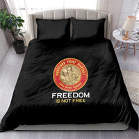 Proud to Honor Montford Point Marines Bedding Set Freedom Is Not Free - Black - Wonder Print Shop