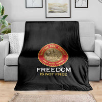 Proud to Honor Montford Point Marines Blanket Freedom Is Not Free - Black - Wonder Print Shop