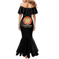 Personalized Proud to Honor Montford Point Marines Family Matching Mermaid Dress and Hawaiian Shirt Freedom Is Not Free - Black - Wonder Print Shop