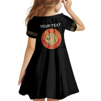 Personalized Proud to Honor Montford Point Marines Family Matching Off Shoulder Short Dress and Hawaiian Shirt Freedom Is Not Free - Black - Wonder Print Shop