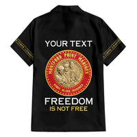 Personalized Proud to Honor Montford Point Marines Family Matching Summer Maxi Dress and Hawaiian Shirt Freedom Is Not Free - Black - Wonder Print Shop