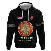 Personalized Proud to Honor Montford Point Marines Hoodie Freedom Is Not Free - Black - Wonder Print Shop