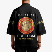 Personalized Proud to Honor Montford Point Marines Kimono Freedom Is Not Free - Black - Wonder Print Shop