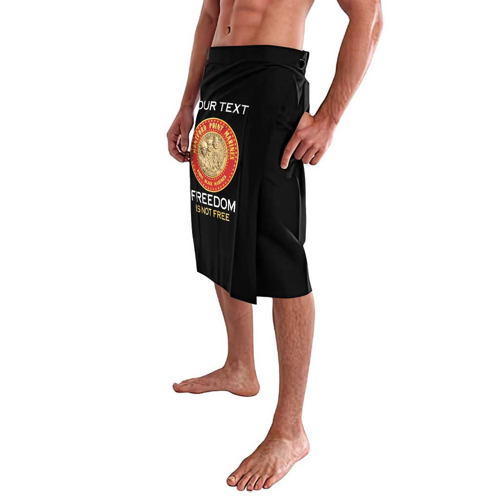 Personalized Proud to Honor Montford Point Marines Lavalava Freedom Is Not Free - Black - Wonder Print Shop