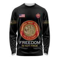 Personalized Proud to Honor Montford Point Marines Long Sleeve Shirt Freedom Is Not Free - Black - Wonder Print Shop