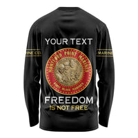 Personalized Proud to Honor Montford Point Marines Long Sleeve Shirt Freedom Is Not Free - Black - Wonder Print Shop