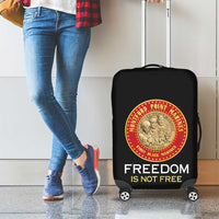 Proud to Honor Montford Point Marines Luggage Cover Freedom Is Not Free - Black - Wonder Print Shop