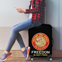 Proud to Honor Montford Point Marines Luggage Cover Freedom Is Not Free - Black - Wonder Print Shop