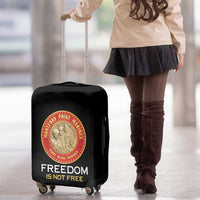 Proud to Honor Montford Point Marines Luggage Cover Freedom Is Not Free - Black - Wonder Print Shop