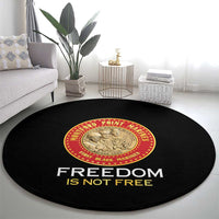 Proud to Honor Montford Point Marines Round Carpet Freedom Is Not Free - Black - Wonder Print Shop