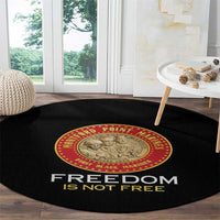 Proud to Honor Montford Point Marines Round Carpet Freedom Is Not Free - Black - Wonder Print Shop