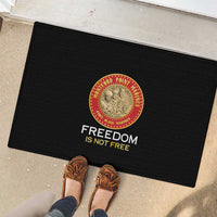 Proud to Honor Montford Point Marines Rubber Doormat Freedom Is Not Free - Black - Wonder Print Shop
