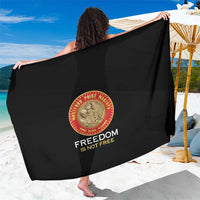 Proud to Honor Montford Point Marines Sarong Freedom Is Not Free - Black - Wonder Print Shop