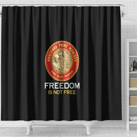 Proud to Honor Montford Point Marines Shower Curtain Freedom Is Not Free - Black - Wonder Print Shop