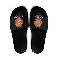 Proud to Honor Montford Point Marines Slide Sandals Freedom Is Not Free - Black - Wonder Print Shop